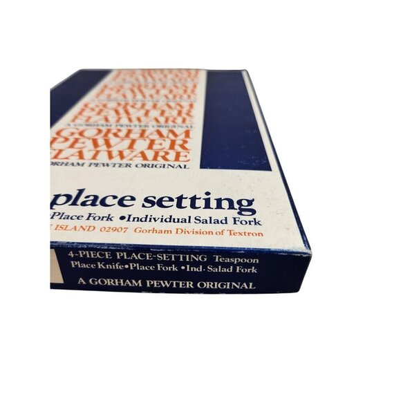 Gorham Pewter Flatware Cape Ann Pistol Grip 4-Piece Place Setting Teaspoon Knife - Picture 6 of 7